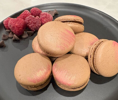 Chocolate Raspberry Macarons