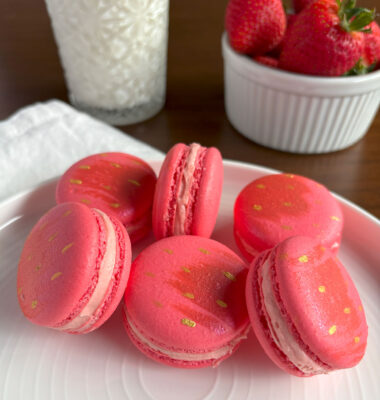 Strawberry Milkshake Macarons